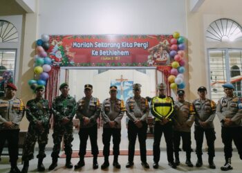 Wakapolres Rokan Hulu Pastikan Keamanan Natal dan Tahun Baru dengan Kunjungan ke Gereja