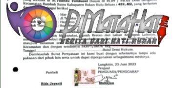 Kades Langkitin (RN) Digugat Ke PN Rokan Hulu, atas Terbitkan Surat SKGR Atas Tanah Warisan Sepihak