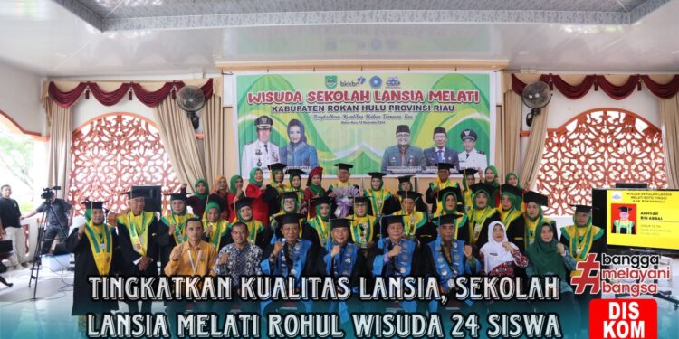 Tingkatkan Kualitas Lansia, Sekolah Lansia Melati Rohul Wisuda 24 Siswa