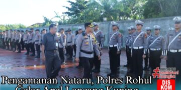 Pengamanan Nataru, Polres Rohul Gelar Apel Lancang Kuning