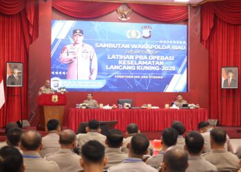 Wakapolda Riau Pimpin Lat Pra Ops Keselamatan Lancang Kuning 2025