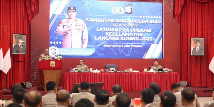 Wakapolda Riau Pimpin Lat Pra Ops Keselamatan Lancang Kuning 2025