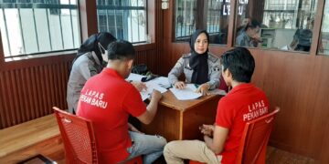 Penuhi Syarat Memperoleh Program Integrasi, WBP Lapas Pekanbaru Ikuti Kegiatan Litmas Oleh PK Bapas