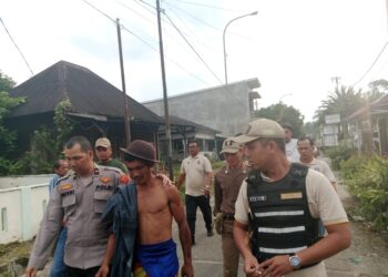 Polsek Rambah dan Satpol PP Amankan Warga Diduga ODGJ di Tanjung Belanti