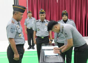 Sah, 1 Petugas Lapas Pekanbaru Resmi Dilantik Jadi PNS