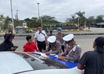 OK-LK25 – Polres Rokan Hulu Gelar Operasi Keselamatan Lancang Kuning 2025, 21 Pengendara Ditindak