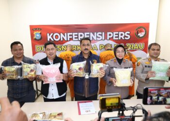 Subdit 3 Ditresnarkoba Polda Riau berhasil ungkap tindak pidana narkotika sabu 9.87 Kg dan 30.000 butir ekstasi