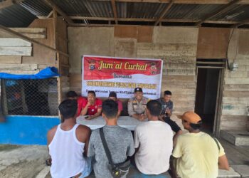 Bhabinkamtibmas Bonai Darussalam Gelar Jum’at Curhat Bersama Tokoh Masyarakat