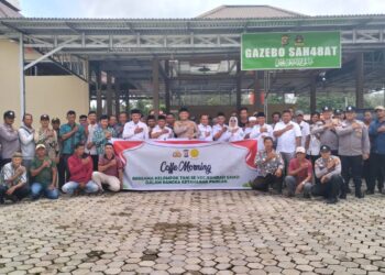 Kapolsek Rambah Samo Gelar Coffee Morning Bersama Kepala Desa Dan Kelompok Tani, Bahas Program Ketahanan Pangan