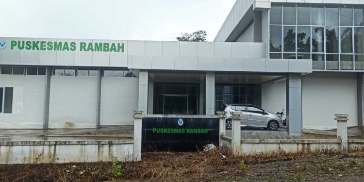 Baru 2 tahun dibangun, bangunan baru puskesmas rambah dinilai kurang layak