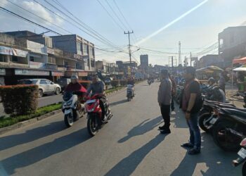 Polsek Ujung Batu Amankan Pasar Ramadhan, Wujudkan Lalu Lintas Lancar dan Kondusif