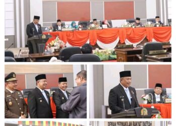 DPRD Rokan Hulu Gelar Rapat Paripurna Sertijab & Pidato Perdana Bupati Anton ST, MM