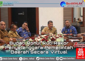 Bupati Rohul Anton Ikuti Rakor Virtual, Bahas Reformasi Agraria dan Pembangunan 3 Juta Rumah