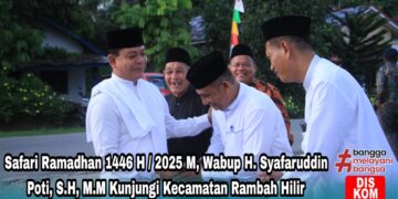 Safari Ramadan 1446 H, Wabup H. Syafaruddin Poti Kunjungi Kecamatan Rambah Hilir.