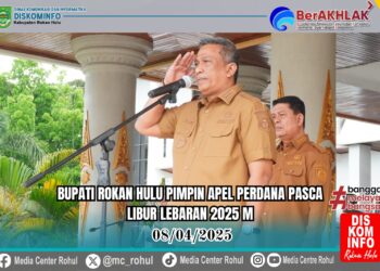 Bupati Rokan Hulu Pimpin Apel Perdana Pasca Libur Hari Raya Idul Fitri 1446 H