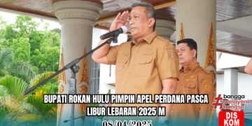 Bupati Rokan Hulu Pimpin Apel Perdana Pasca Libur Hari Raya Idul Fitri 1446 H