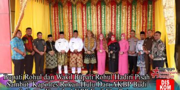Bupati Rohul Hadiri Pisah Sambut Kapolres Rokan Hulu dari AKBP Budi Setiyono kepada AKBP Emil Eka Putra