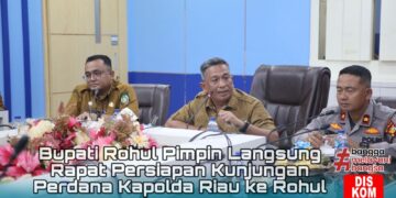 Bupati Rohul Pimpin Langsung Rapat Persiapan Kunjungan Perdana Kapolda Riau ke Rokan Hulu