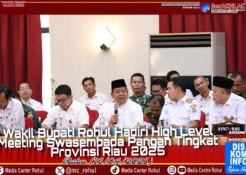 Wabup Rohul Hadiri High Level Meeting Tingkat Prov.Riau, Rohul Dukung Penuh Swasembada Pangan Nasional