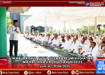 Wabup Rohul Tutup Secara Resmi Kegiatan Manasik Haji Rohul Tahun 2025