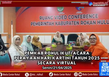Pemkab Rohul Ikuti Acara Perayaan Hari Kartini tahun 2025 Secara Virtual