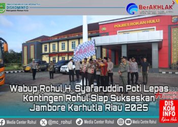 Dilepas Oleh Wabup H. Syafaruddin Poti, Kontingen Rohul Siap Sukseskan Jambore Karhutla Riau 2025