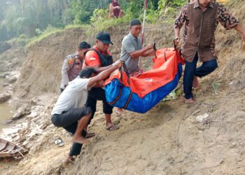 Dua Hari Pencarian, Bocah Hanyut di Pekan Tebih Rohul Akhirnya Ditemukan