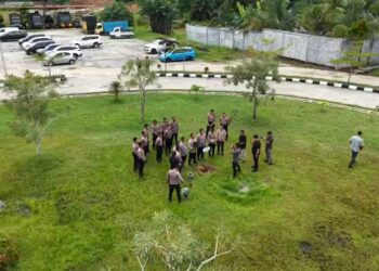 Polres Rokan Hulu Tunjukkan Aksi Nyata Dukung Program Environment Ethic Kapolda Riau
