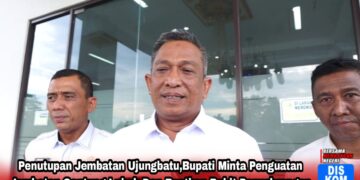Penutupan Jembatan Ujungbatu,Bupati Minta Penguatan Jembatan Gantung Lubuk Dan Buatkan Rakit Penyebrangan