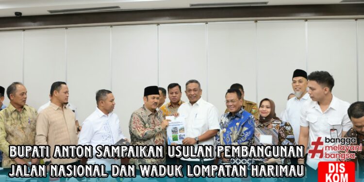 Kunjungi Bappenas Bersama Gubri, Bupati Anton Usulkan Pembangunan Jalan Nasional dan Pembangunan Waduk