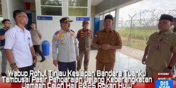 Jelang Keberangkatan JCH, Wabup Rohul Tinjau Kesiapan Bandara Tuanku Tambusai