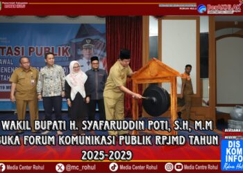 Wabup H. Syafaruddin Poti, S.H, M.M Buka Forum Komunikasi Publik RPJMD Rohul 2025-2029.