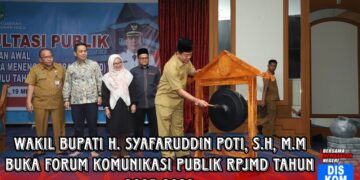 Wabup H. Syafaruddin Poti, S.H, M.M Buka Forum Komunikasi Publik RPJMD Rohul 2025-2029.