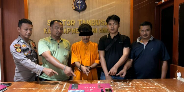 Polsek Tambusai Tangkap Pengedar Narkoba di Sungai Juragi Batang Kumu