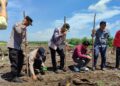 Sambangi PT Bina Daya Bintala, Kapolsek IPTU Romi Yendri Gelar Penanaman Benih Jagung
