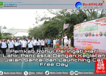 Pemkab Rohul Peringati Hari Lahir Pancasila Dengan Kegiatan Jalan Santai Dan Launching Car Free Day.