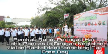 Pemkab Rohul Peringati Hari Lahir Pancasila Dengan Kegiatan Jalan Santai Dan Launching Car Free Day.