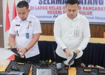 Pastikan Keamanan Maksimal, Lapas Pasir Pangaraian Laksanakan Pengecekan Senjata Api