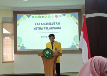 Pelantikan ormawa selingkungan fakultas pendidikan dan vokasi sukses dilaksanakan,Yufandri selaku ketua pelaksana pelantikan