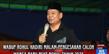 Wabup Rohul H. Syafaruddin Poti, S.H, M.M Hadiri Malam Pengesahan Calon Warga Baru PSHT Rohul Tahun 2025.