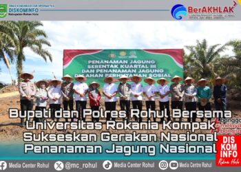 Bupati dan Polres Rohul Bersama Universitas Rokania Kompak Sukseskan Gerakan Nasional Penanaman Jagung Serentak