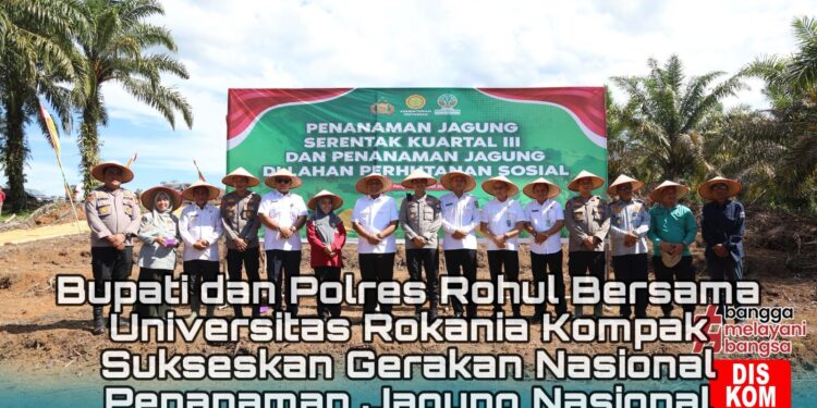 Bupati dan Polres Rohul Bersama Universitas Rokania Kompak Sukseskan Gerakan Nasional Penanaman Jagung Serentak