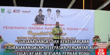 Suasana Hangat Dan Kekeluargaan Dirasakan Dalam Pengantar Alih Tugas Kajari Bersama Pemkab Rohul.