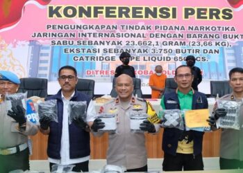 Wakapolda Riau Bongkar 23 Kg Sabu, 3.750 Ekstasi & 650 Vape Berbahaya Jaringan Internasional