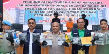 Wakapolda Riau Bongkar 23 Kg Sabu, 3.750 Ekstasi & 650 Vape Berbahaya Jaringan Internasional