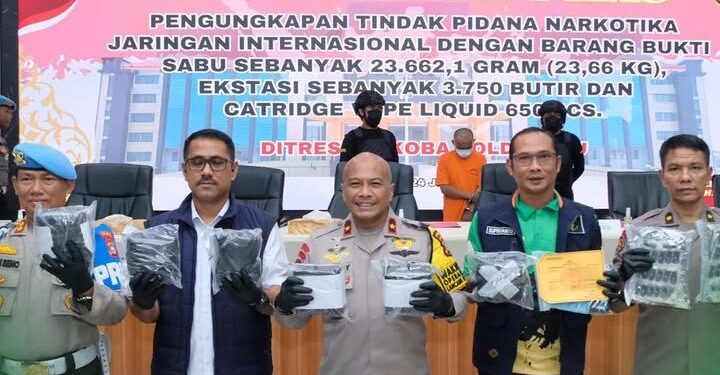 Wakapolda Riau Bongkar 23 Kg Sabu, 3.750 Ekstasi & 650 Vape Berbahaya Jaringan Internasional