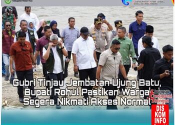 Gubri Tinjau Perbaikan Jembatan Ujung Batu, Bupati Anton Pastikan Warga Segera Nikmati Akses Normal