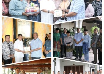 Silaturahmi Pemimpin: Pertama Kali dalam Sejarah, Bupati dan Wakil Bupati Rohul Anjangsana ke Para Pemimpin Terdahulu