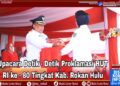 Upacara Penurunan Bendera Peringatan HUT Ke – 80 RI Berlangsung Khidmat