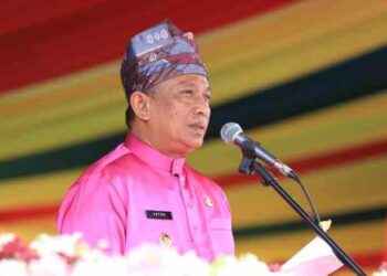 Rintik Hujan Tidak Mengurangi Semangat Kebersamaan Dalam Upacara Peringatan Hari Jadi Kabupetan Rokan Hulu Ke-26